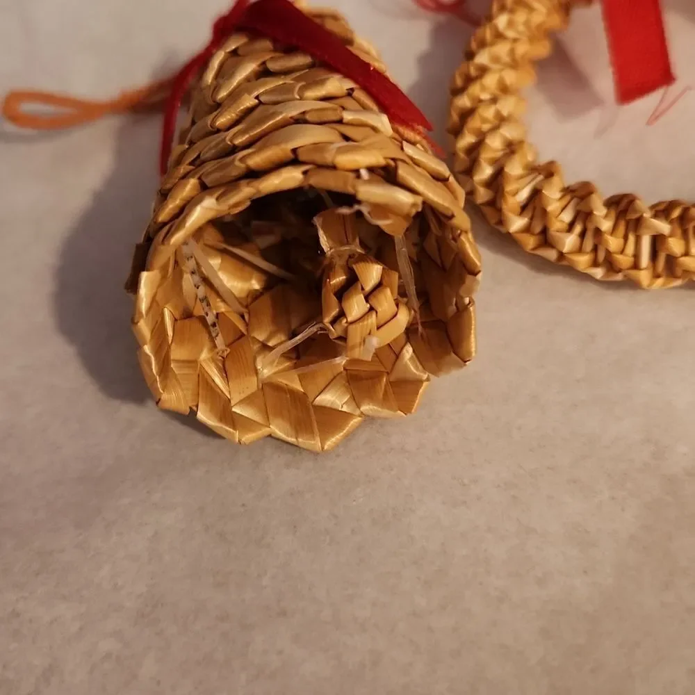 Hawaiian Woven Christmas Ornaments Set of 3